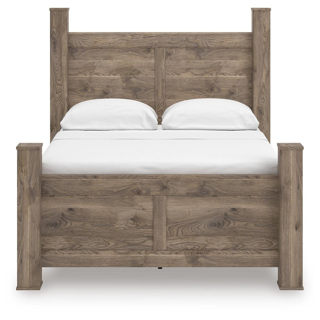 Rusticott King Poster Bed, Dresser, Mirror and Nightstand (PCB2260-SI) - Image 9