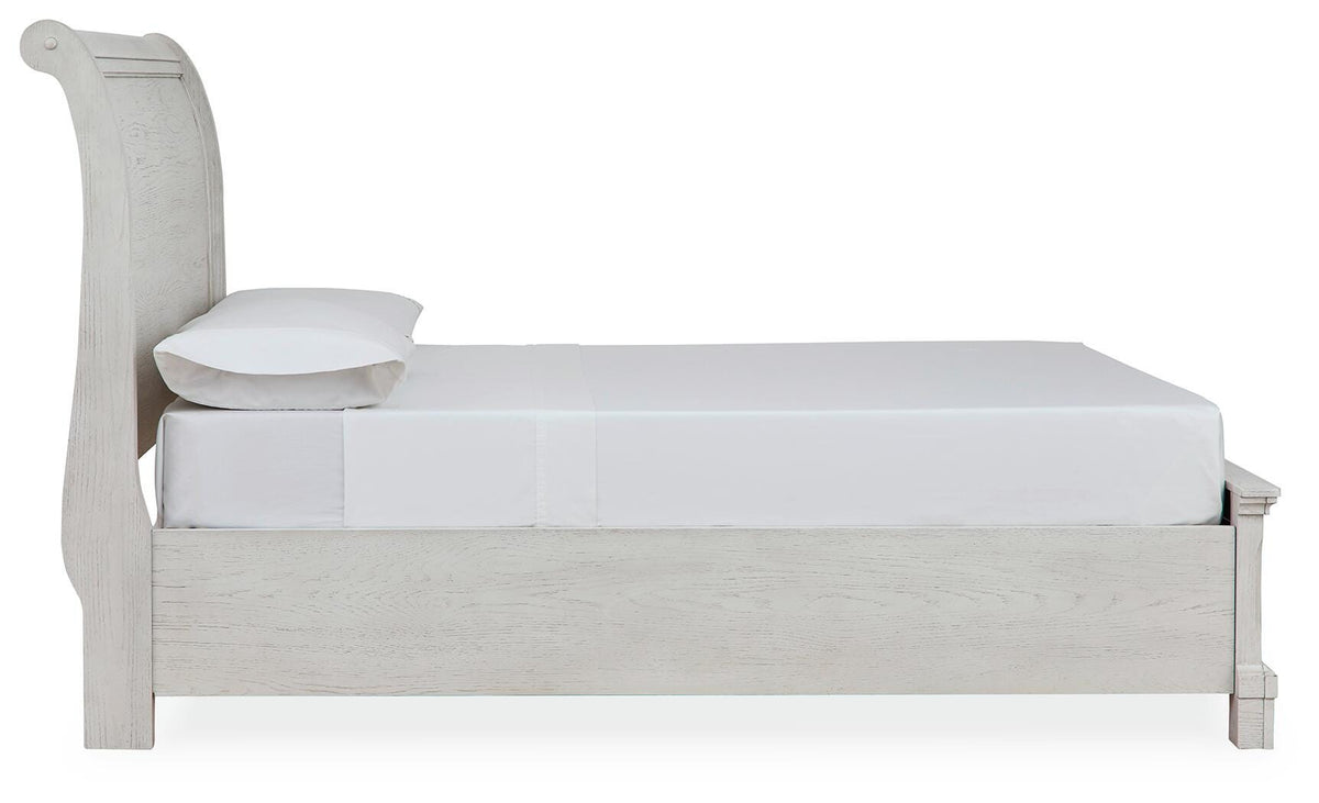 Robbinsdale Storage Sleigh Bed, Dresser, Mirror, Chest and Nightstand - Antique White  (B742-SI) - Image 9
