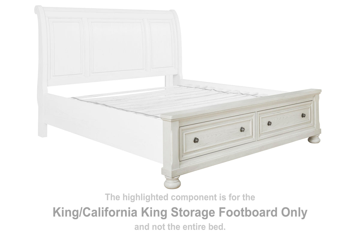 Robbinsdale Storage Footboard - Antique White  (B742-SI) - Image 2