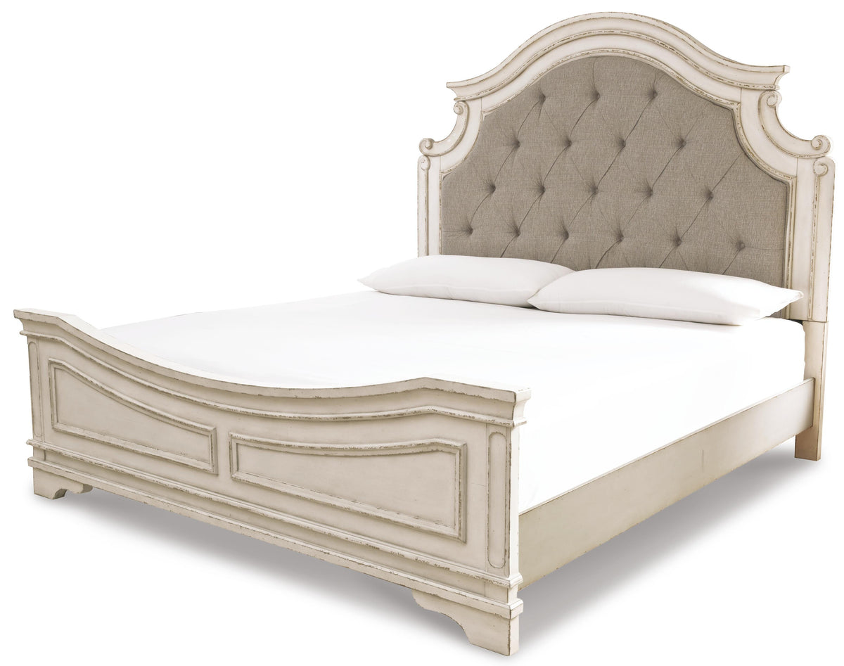 Realyn Panel Bed, Dresser and 2 Nightstands - Two-tone  (B743-SI) - Image 10