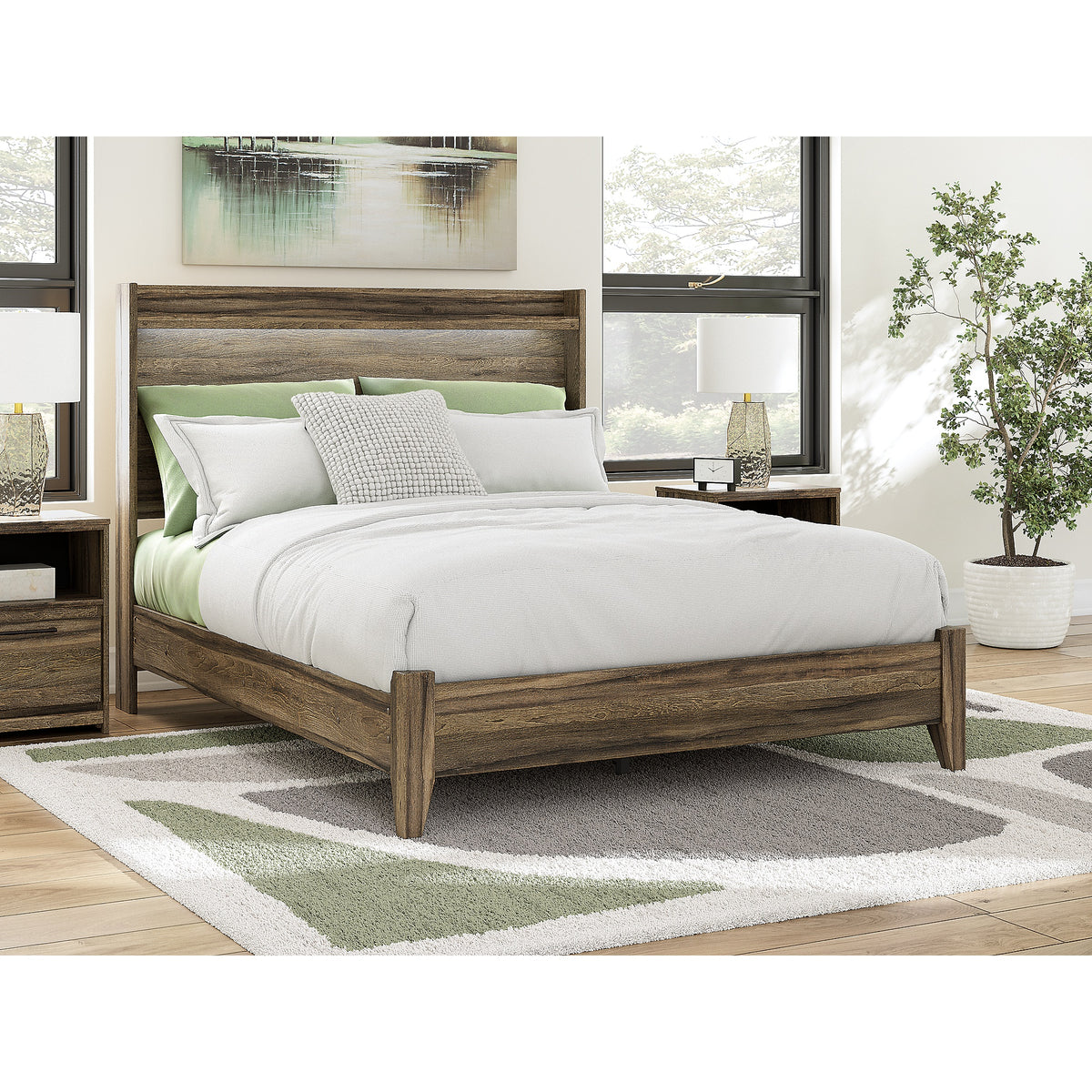 Elbrim Queen Panel Bed, Dresser and Mirror (PCB2005-SI) - Image 18