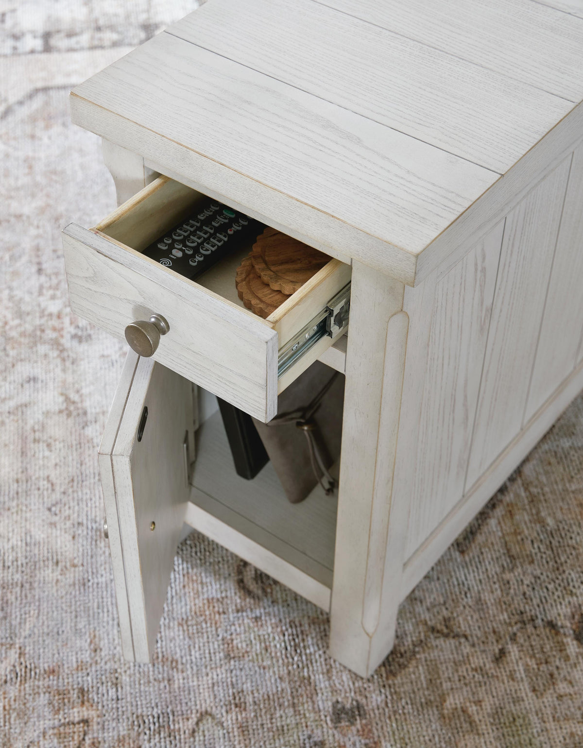 Robbinsdale Chairside End Table - Antique White  (T729-SI) - Image 6