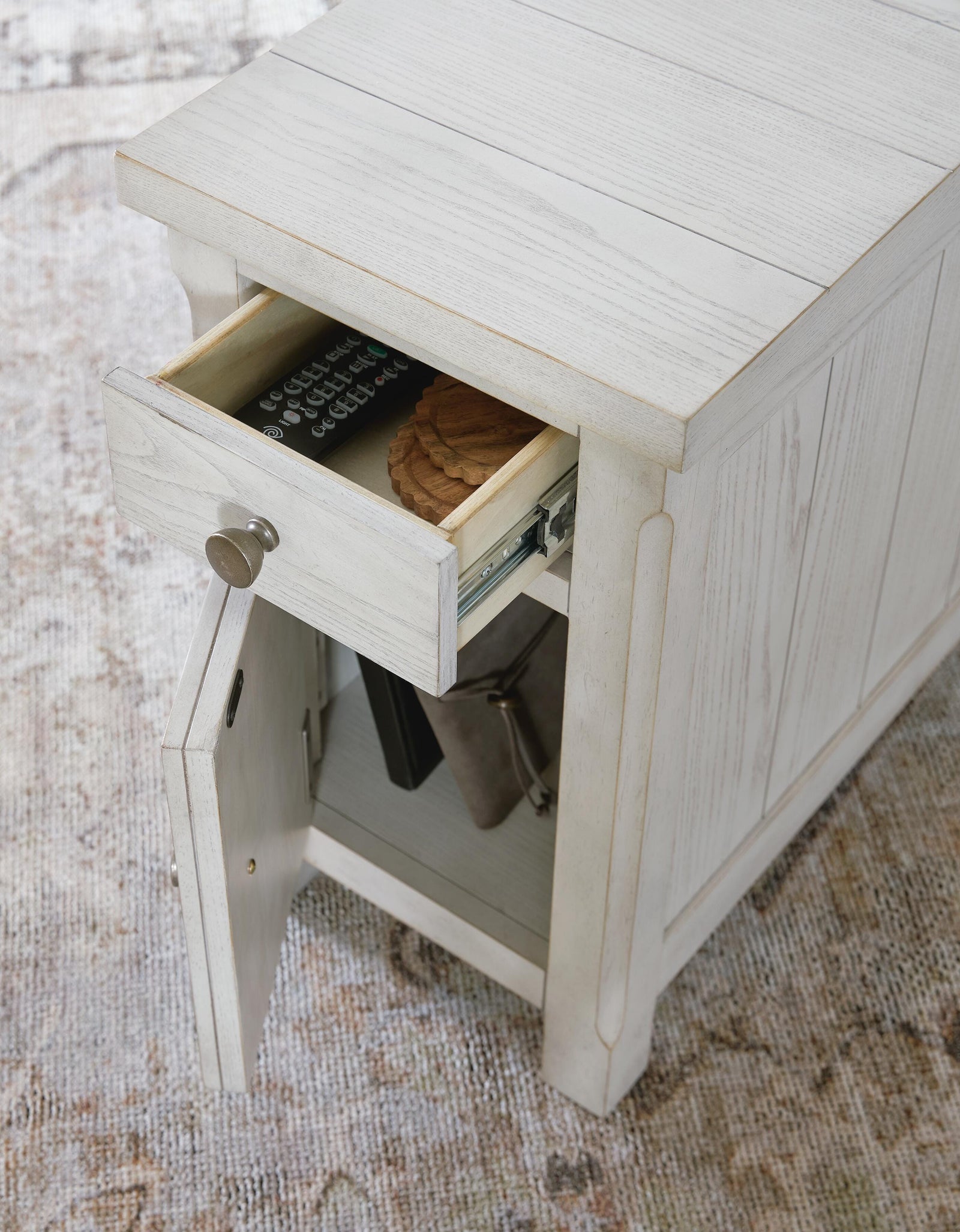 Robbinsdale Chairside End Table - Antique White  (T729-SI) - Image 6