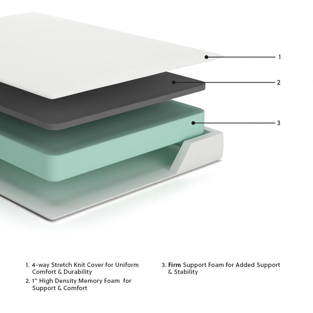 Chime 8 Inch Memory Foam Queen Mattress in a Box (M726-SI) - Image 5