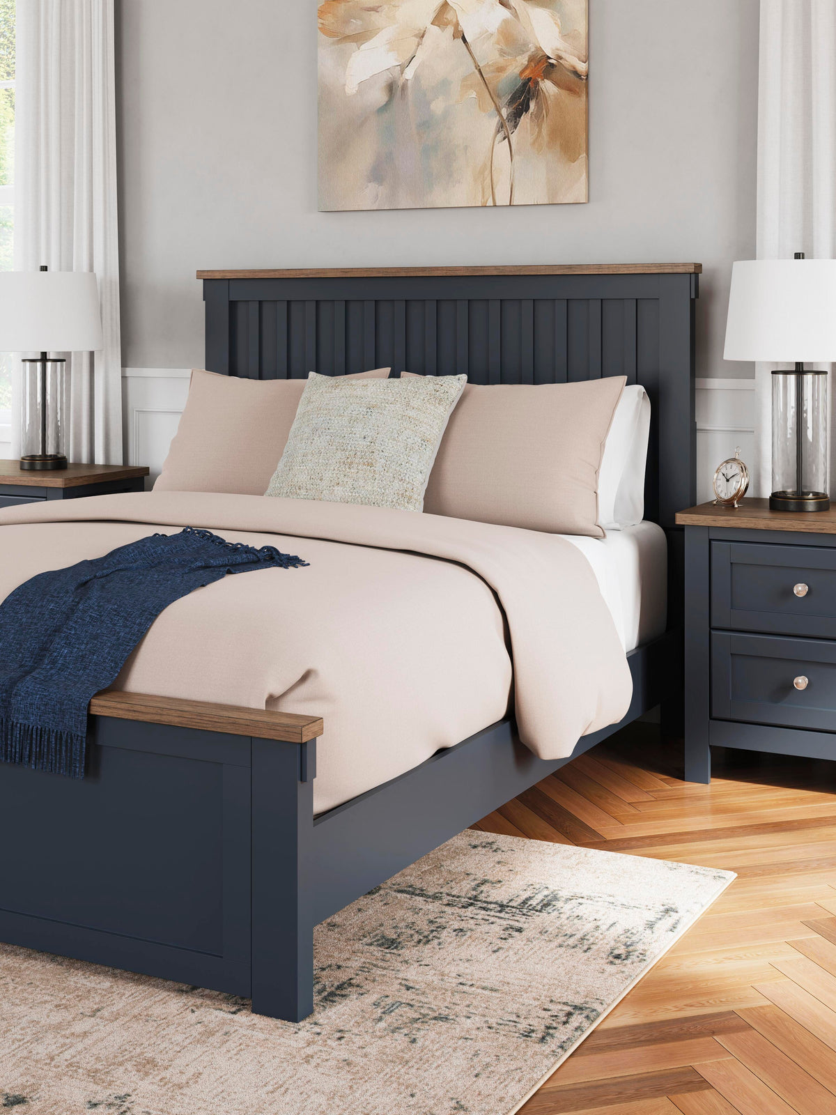 Landocken Panel Bed - Brown/Blue  (B414-SI) - Image 9
