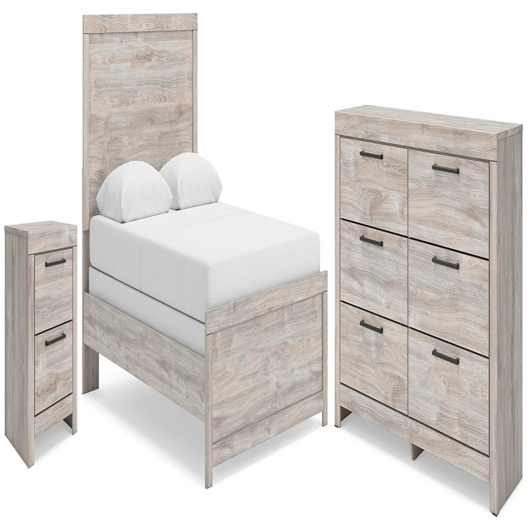 Broachmyn Queen Panel Bed, Dresser and Nightstand (PCB1120-SI)