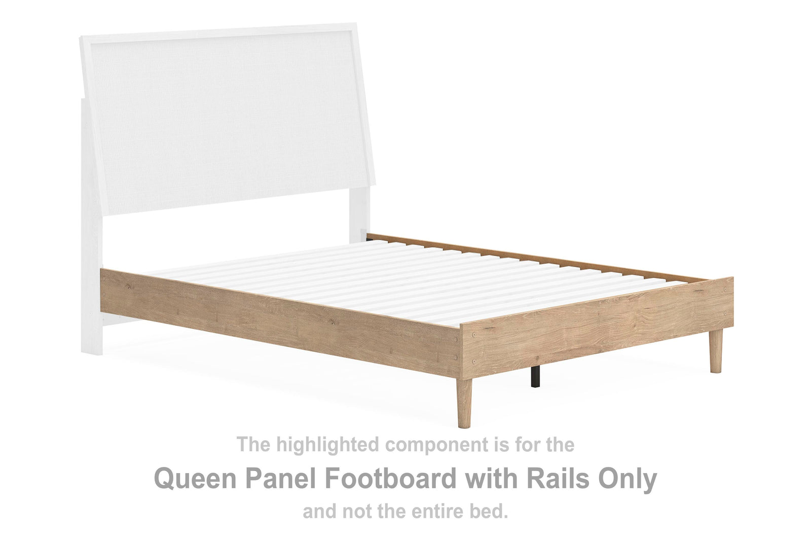 Cielden Panel Footboard with Rails - Tan  (B1199-SI)