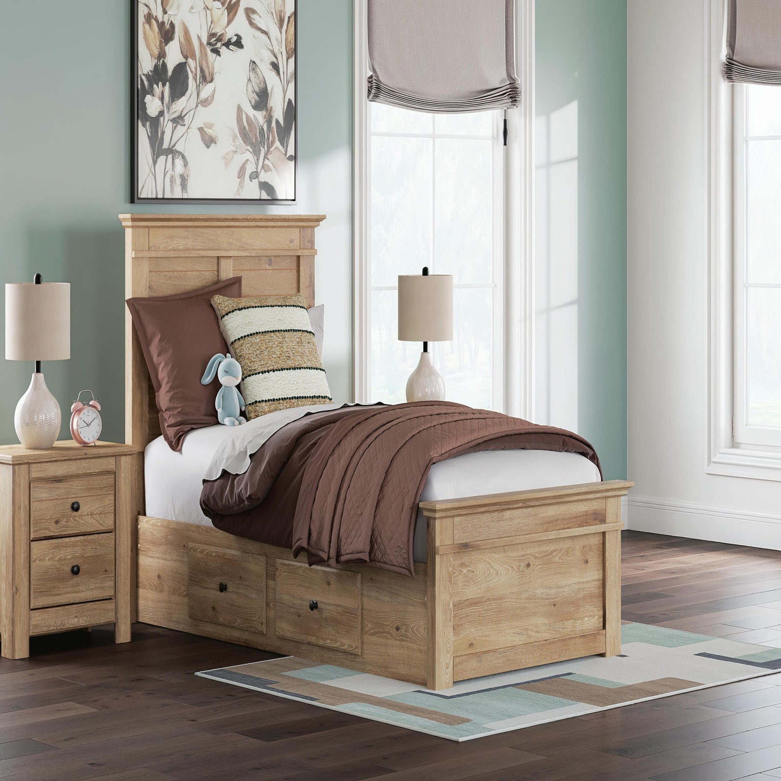 Makidern Twin Panel Storage Bed (PCB1170-SI) - Image 9