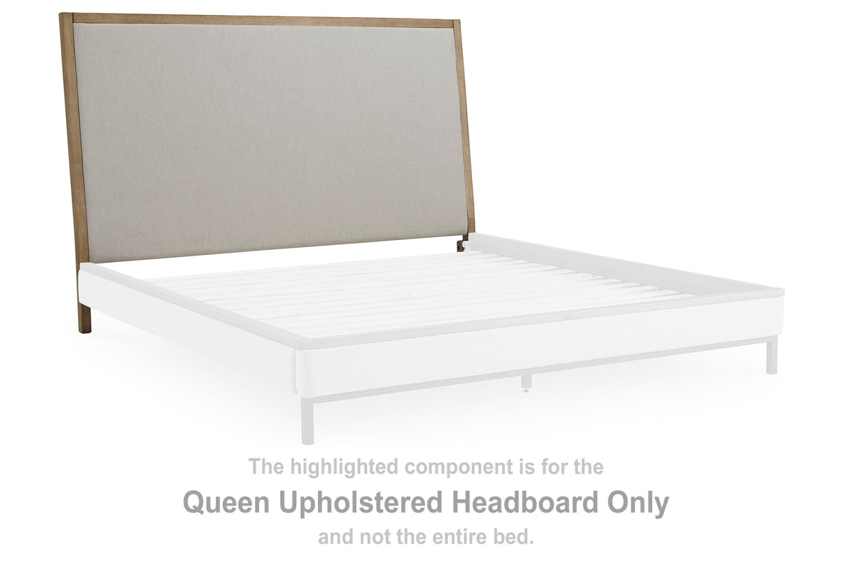 Tomtyn Upholstered Headboard - Light Brown  (B622-SI)