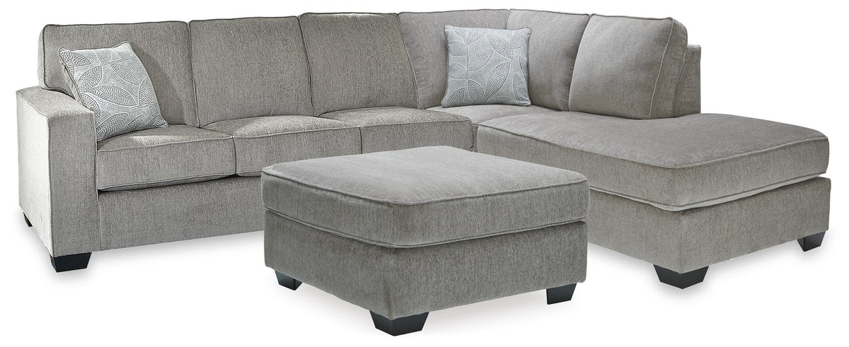 Altari 2-Piece Sleeper Sectional and Ottoman (87214-SI)