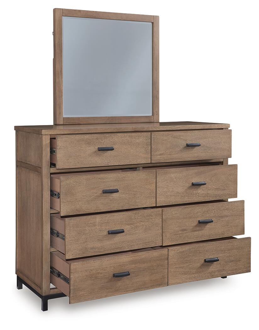 Tomtyn Dresser and Mirror - Light Brown  (B622-SI) - Image 3