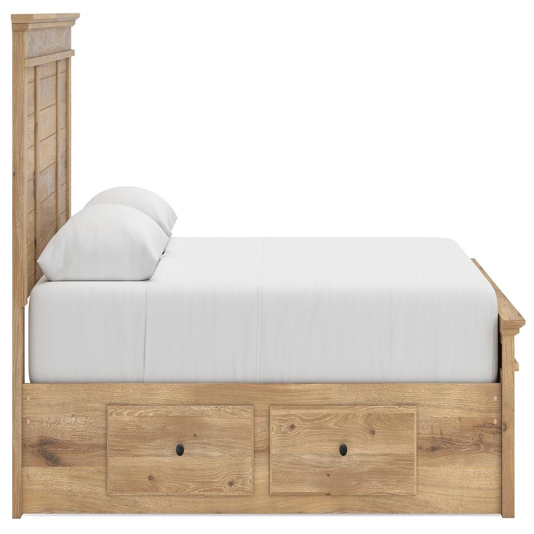 Makidern Queen Panel Bed with Storage, Dresser and Mirror (PCB1170-SI) - Image 12