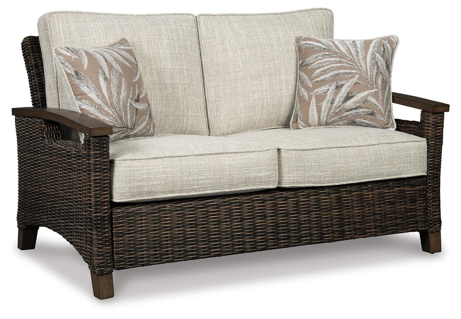 Paradise Trail Outdoor Loveseat, Fire Pit Table and 2 Lounge Chairs (P750-SI) - Image 9