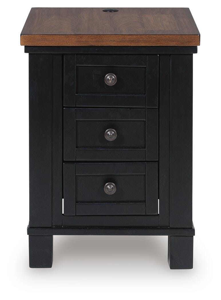 Wildenauer Chairside End Table - Brown/Black  (T664-SI) - Image 4