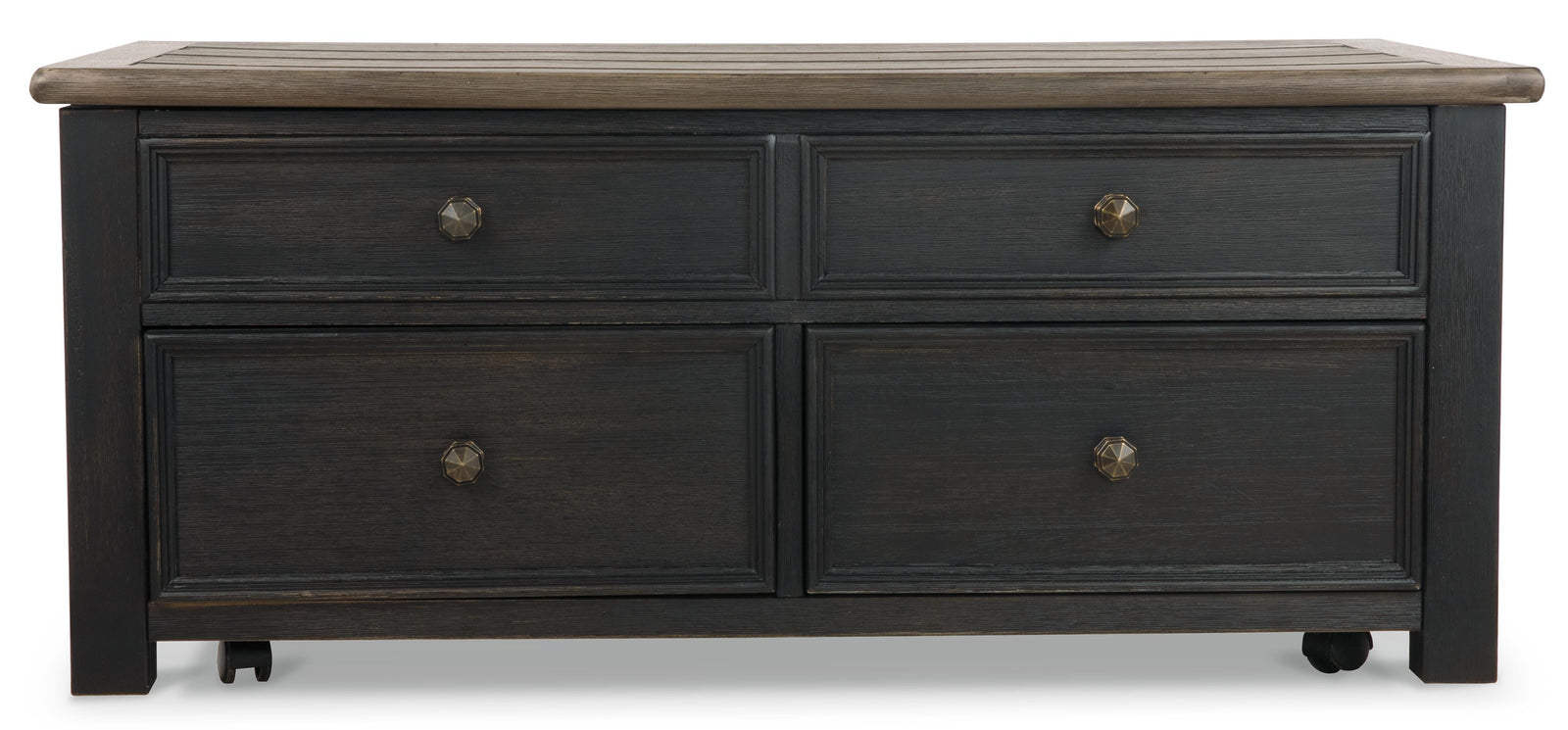 Tyler Creek Coffee Table with Lift Top - Grayish Brown/Black  (T736-SI) - Image 5