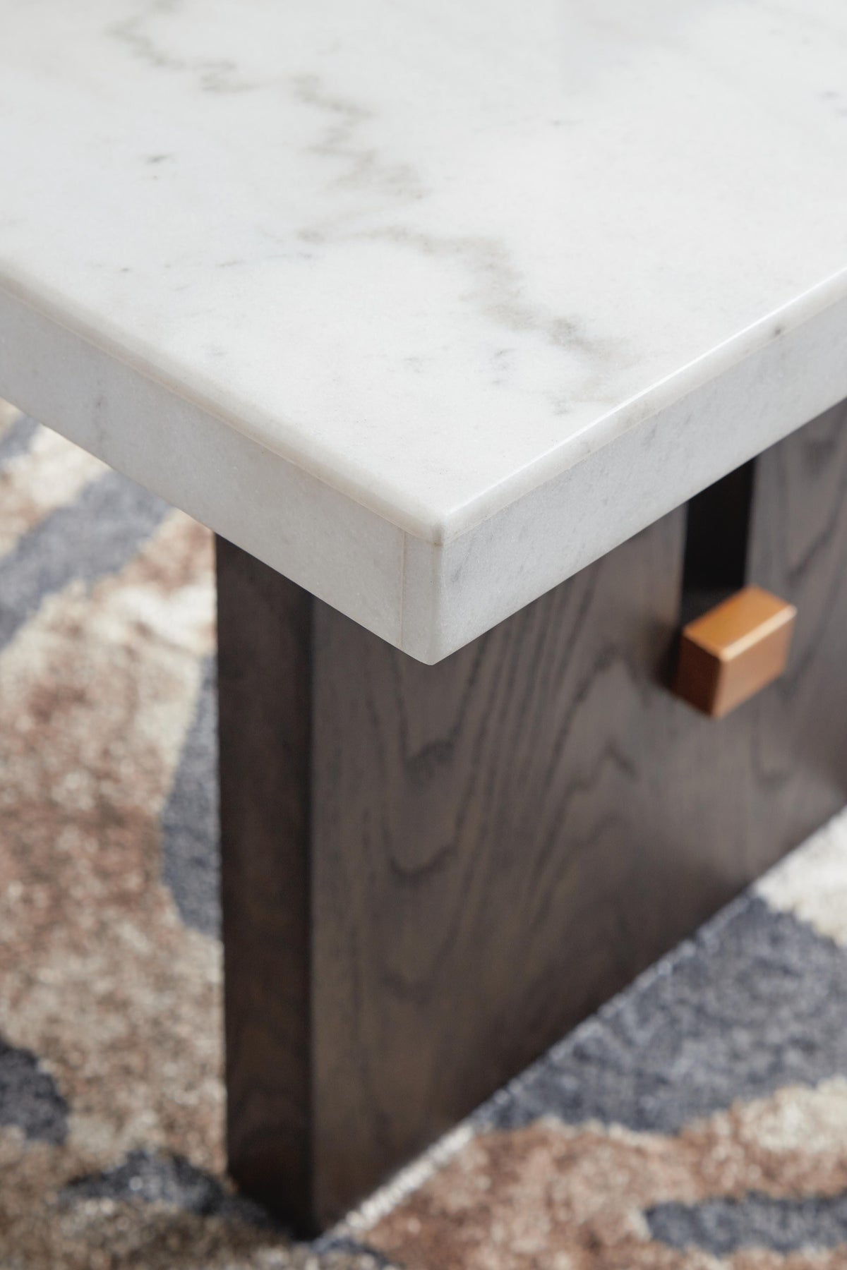 Burkhaus Coffee Table - White/Dark Brown  (T779-SI) - Image 7