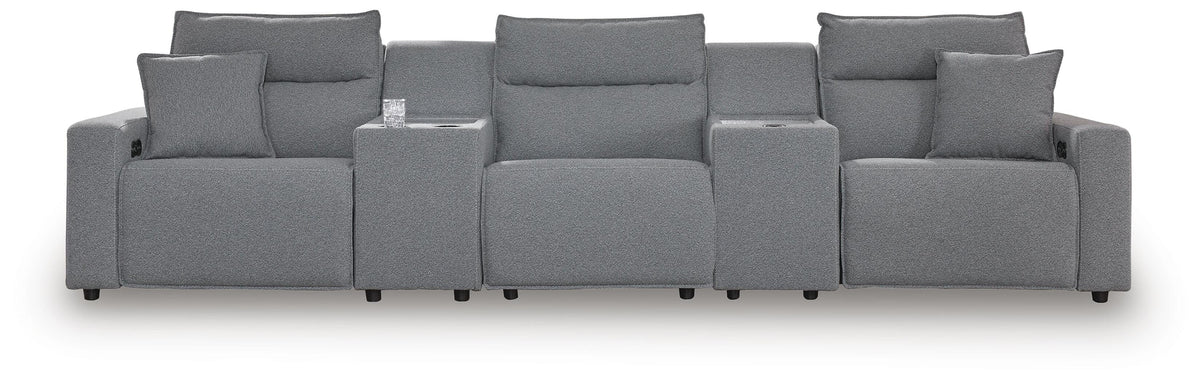 Modmax II 5-Piece Power Reclining Sectional with Consoles (65906-SI)