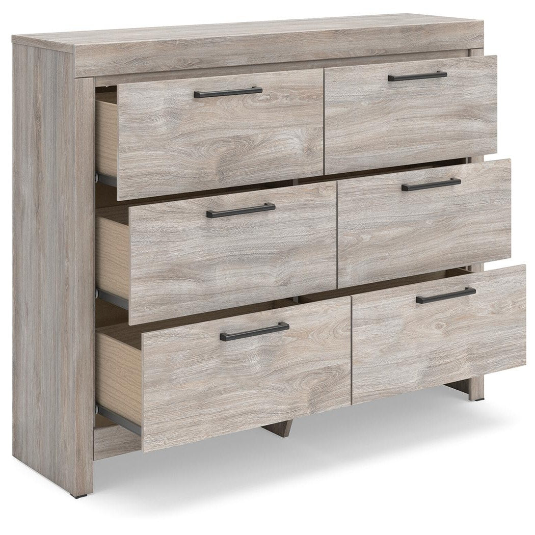 Broachmyn King Panel Bed, Dresser and Nightstand (PCB1120-SI) - Image 4