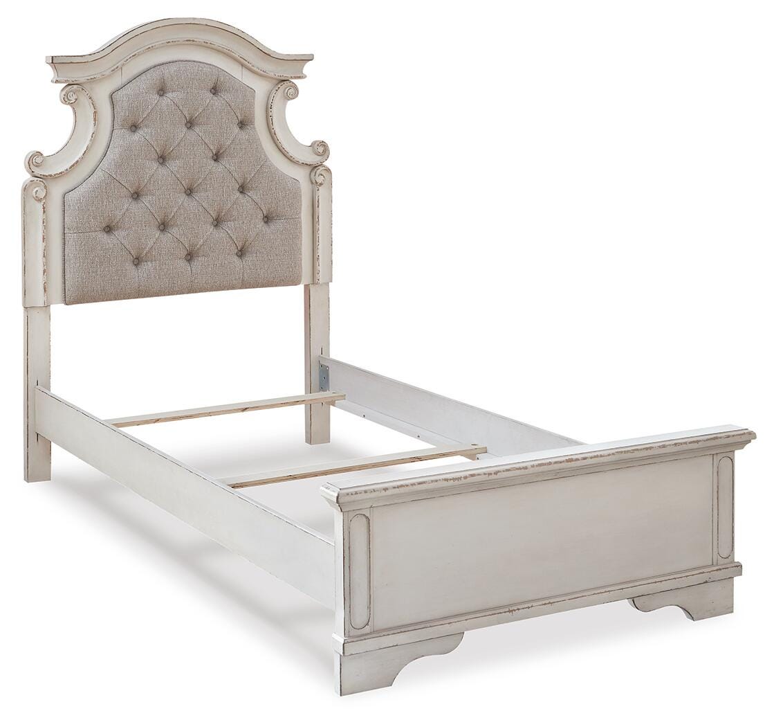 Realyn Panel Bed, Dresser, Mirror, Chest and Nightstand - Two-tone  (B743-SI) - Image 5