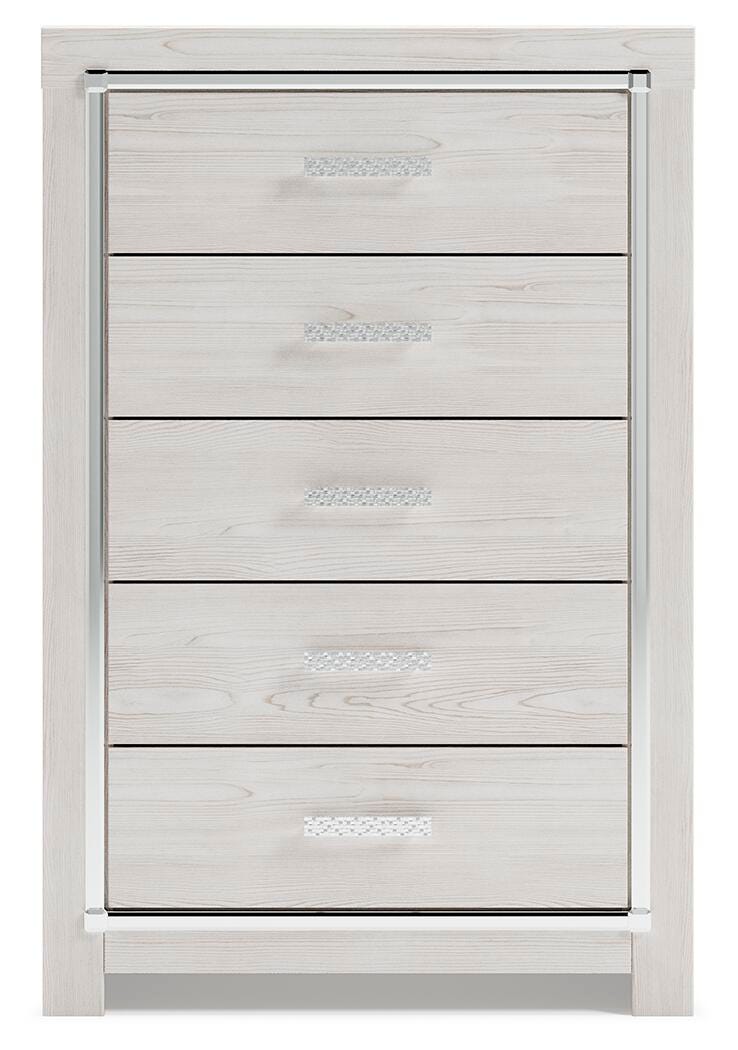 Altyra Platform Storage Bed, Dresser, Mirror, Chest and 2 Nightstands (B2640-SI) - Image 8