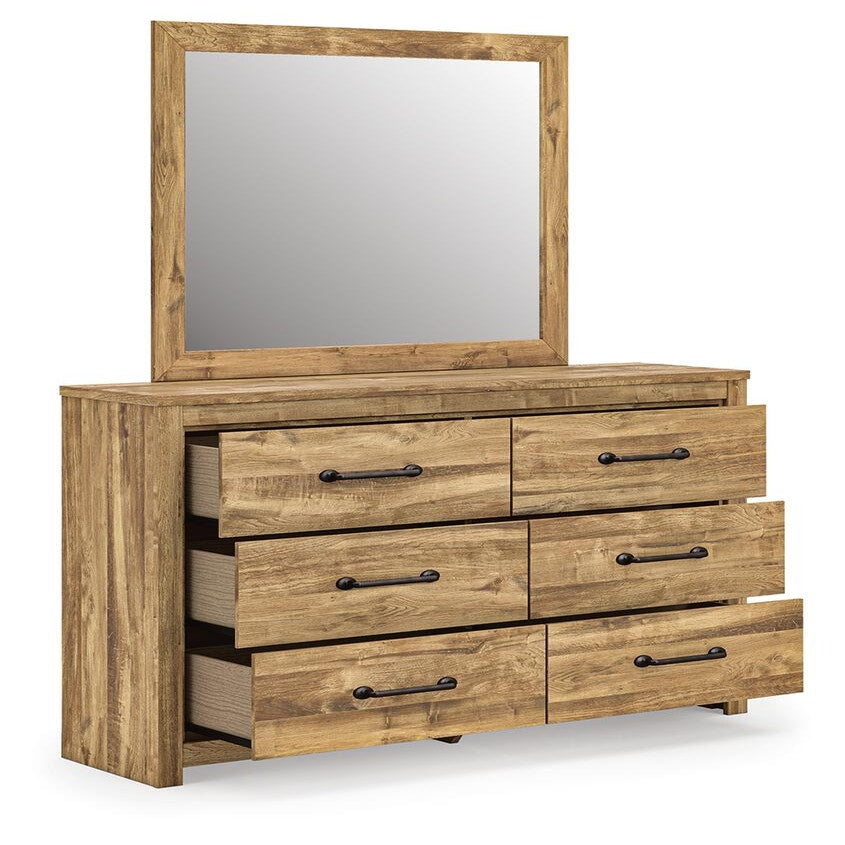 Maystonna King Crossbuck Panel Bed, Dresser, Mirror and Nightstand (PCB1580-SI) - Image 4