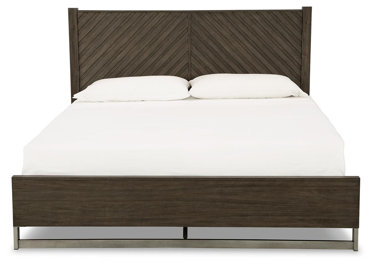 Arkenton Panel Bed, Dresser and Mirror - Grayish Brown  (B786-SI) - Image 5