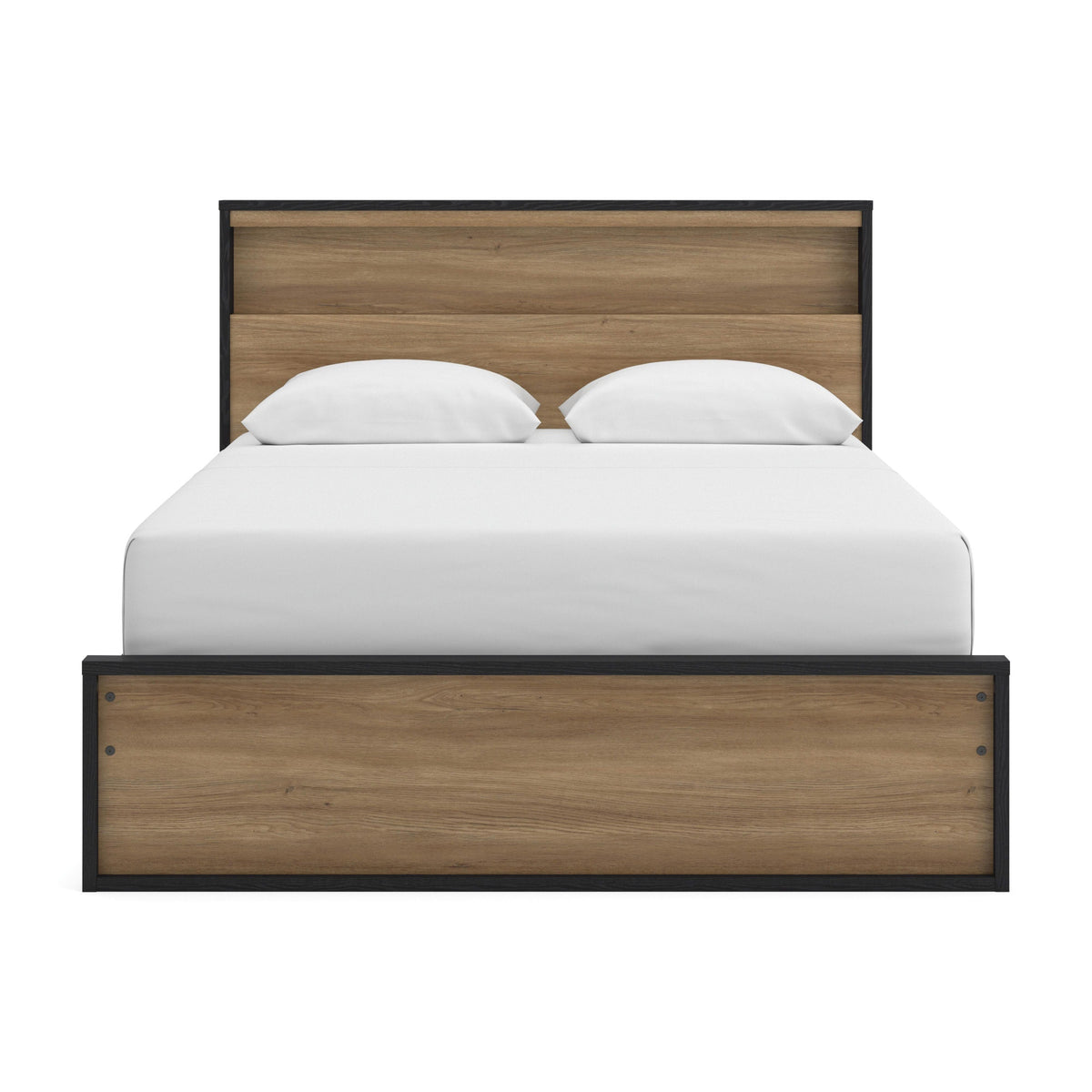Kozmour Bookcase Complete Bed Frame - Black/Brown  (EB1460-SI) - Image 5