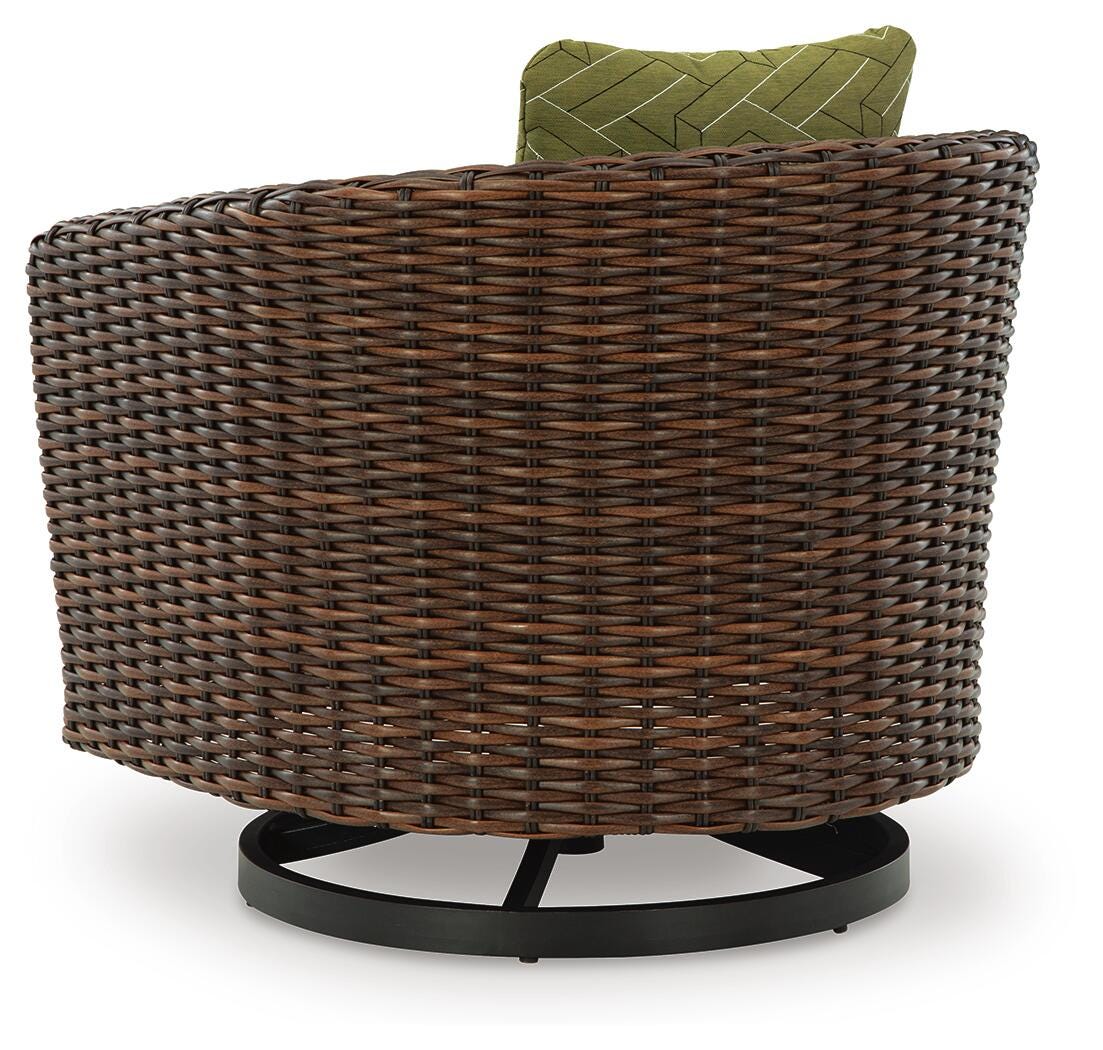 Horizon Hall Outdoor Sofa, 2 Lounge Chairs and 2 Ottomans (P572-SI) - Image 8