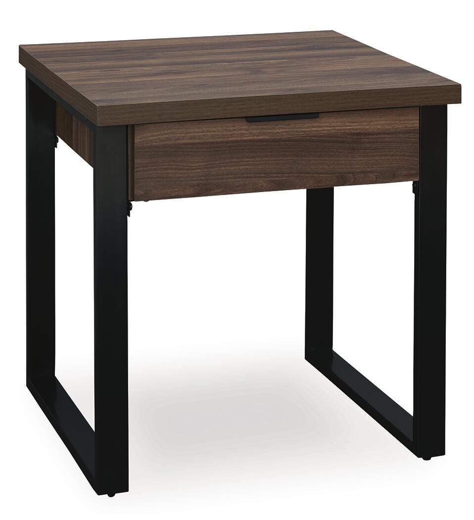 Wickman Falls End Table - Dark Brown  (T318-SI)