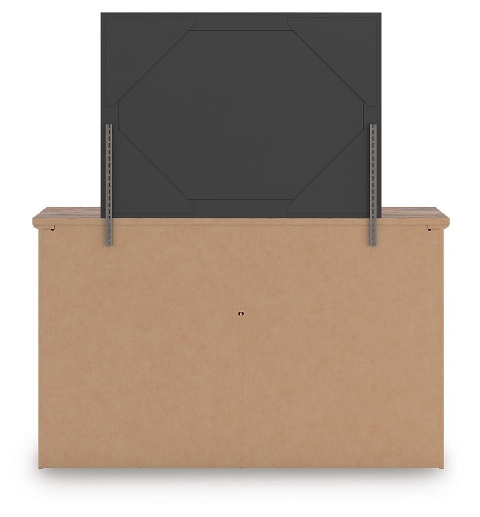 Rusticott King Poster Bed, Dresser, Mirror and Nightstand (PCB2260-SI) - Image 6