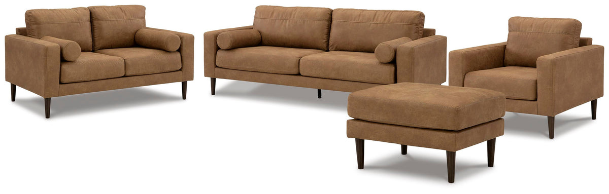 Telora Sofa, Loveseat, Chair and Ottoman (41002-SI)