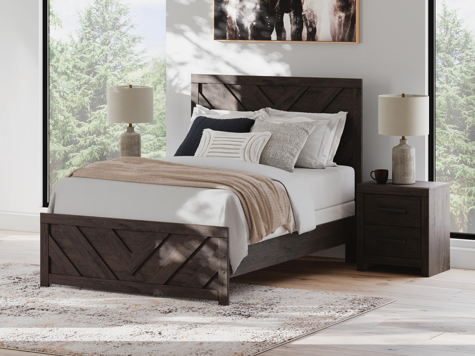 Prendonea Panel Bed, Dresser and Mirror (B3789-SI) - Image 16