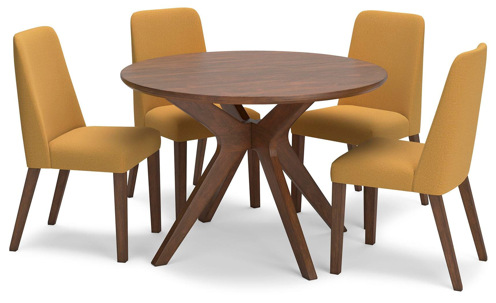 Lyncott Dining Table and 4 Chairs (D615-SI)