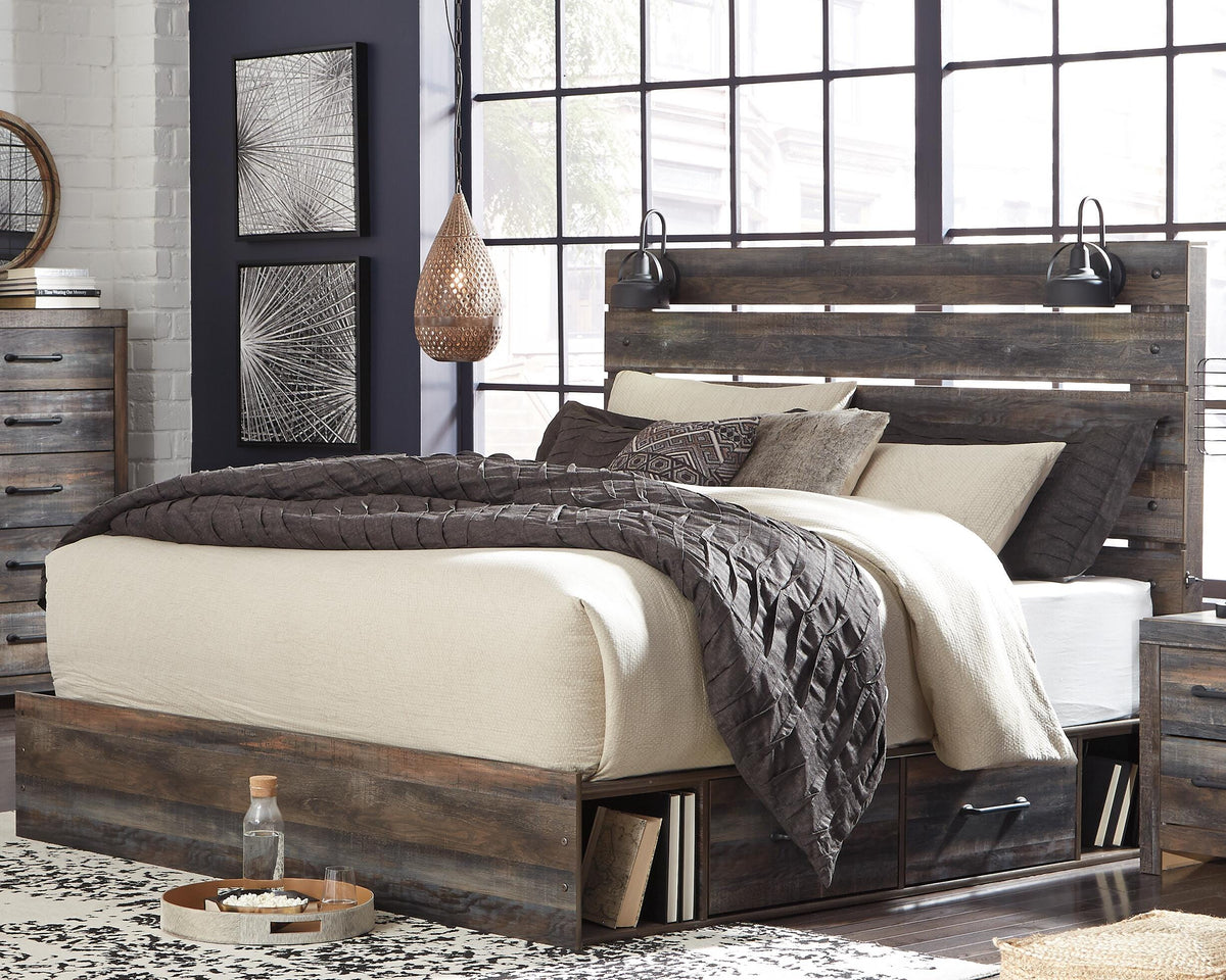 Drystan Panel Bed with Storage, Dresser, Mirror, Chest and 2 Nightstands - Multi  (B211-SI) - Image 12