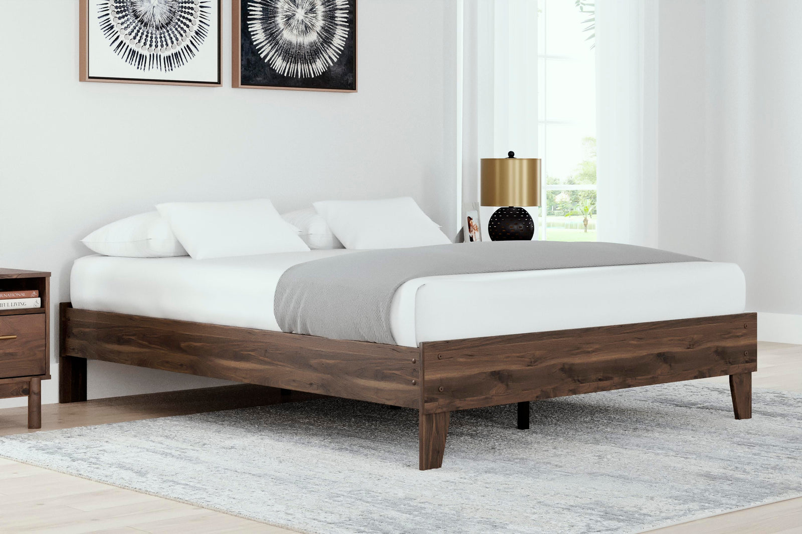 Calverson Platform Bed - Mocha  (EB3660-SI) - Image 13