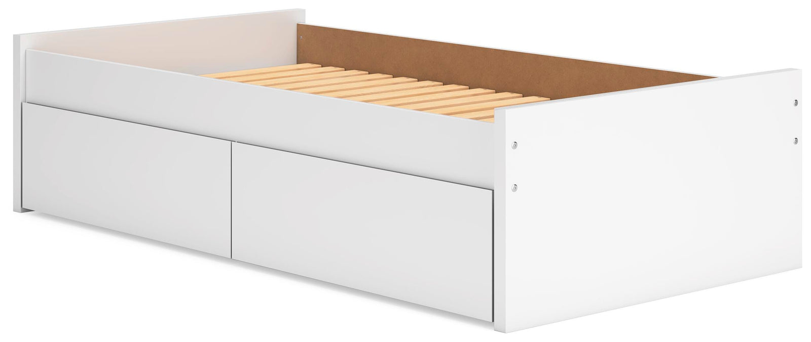 Onita Platform Bed with 1 Side Storage (Youth) - White  (EB9630-SI) - Image 2