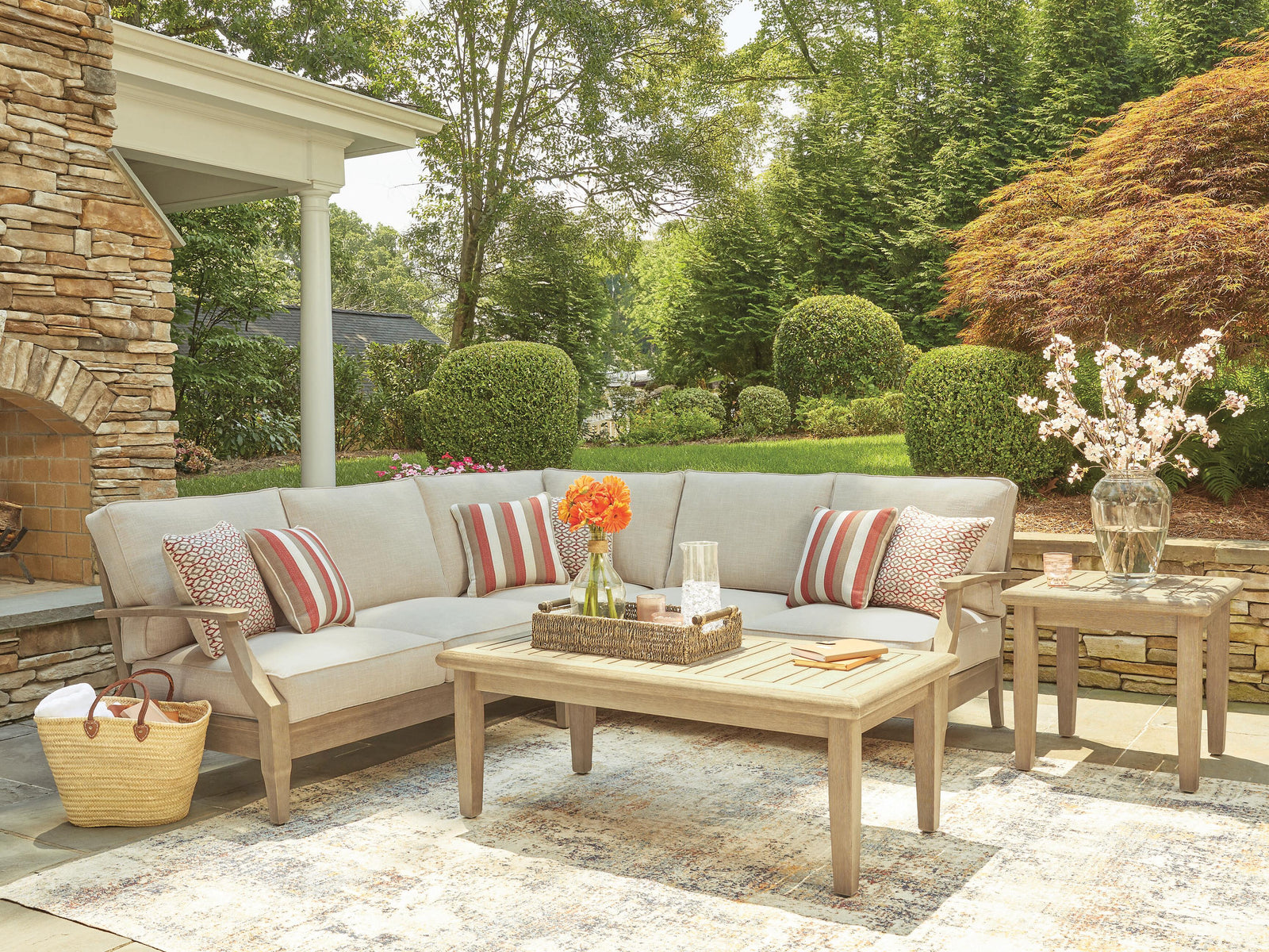 Clare View 3-Piece Outdoor Sectional (P801-SI) - Image 2