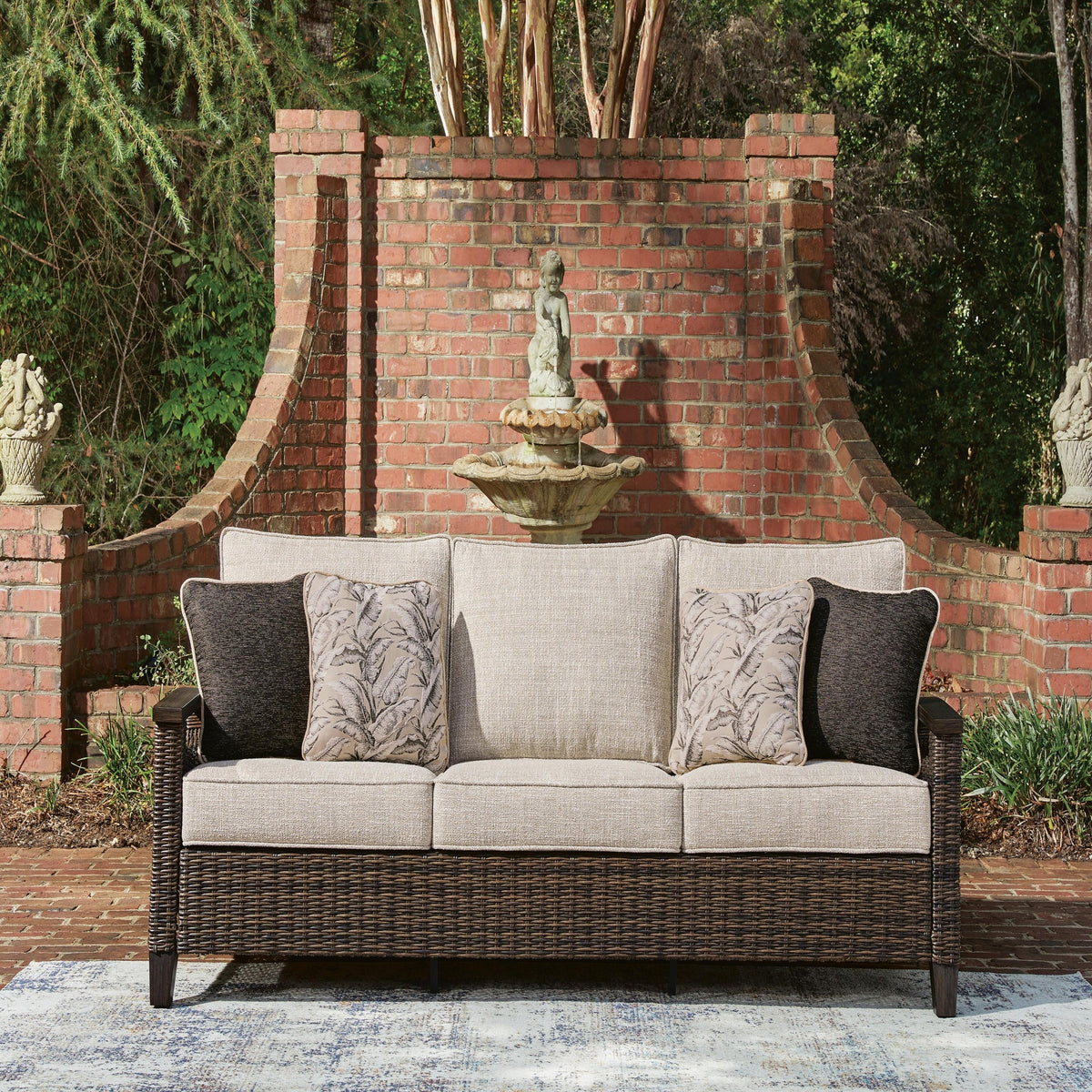 Monterey Point Outdoor Sofa with Cushion (PCP760-SI) - Image 14
