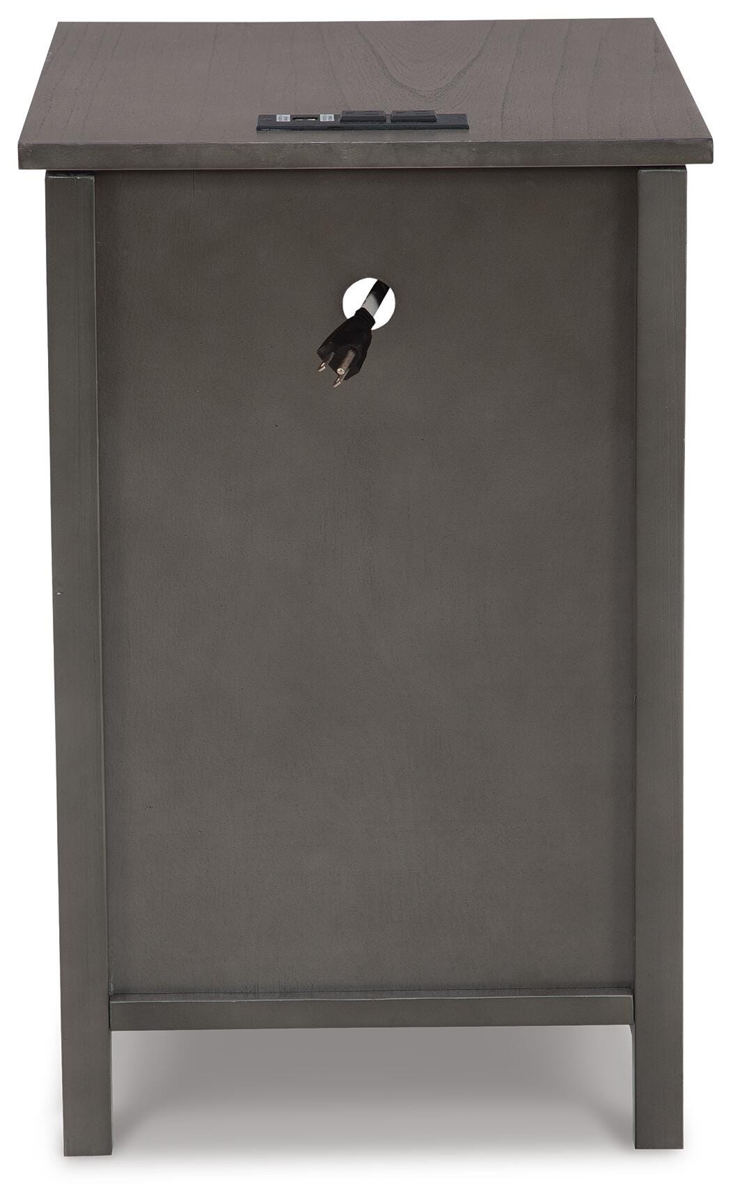 Treytown Chairside End Table - Gray  (T300-SI) - Image 5
