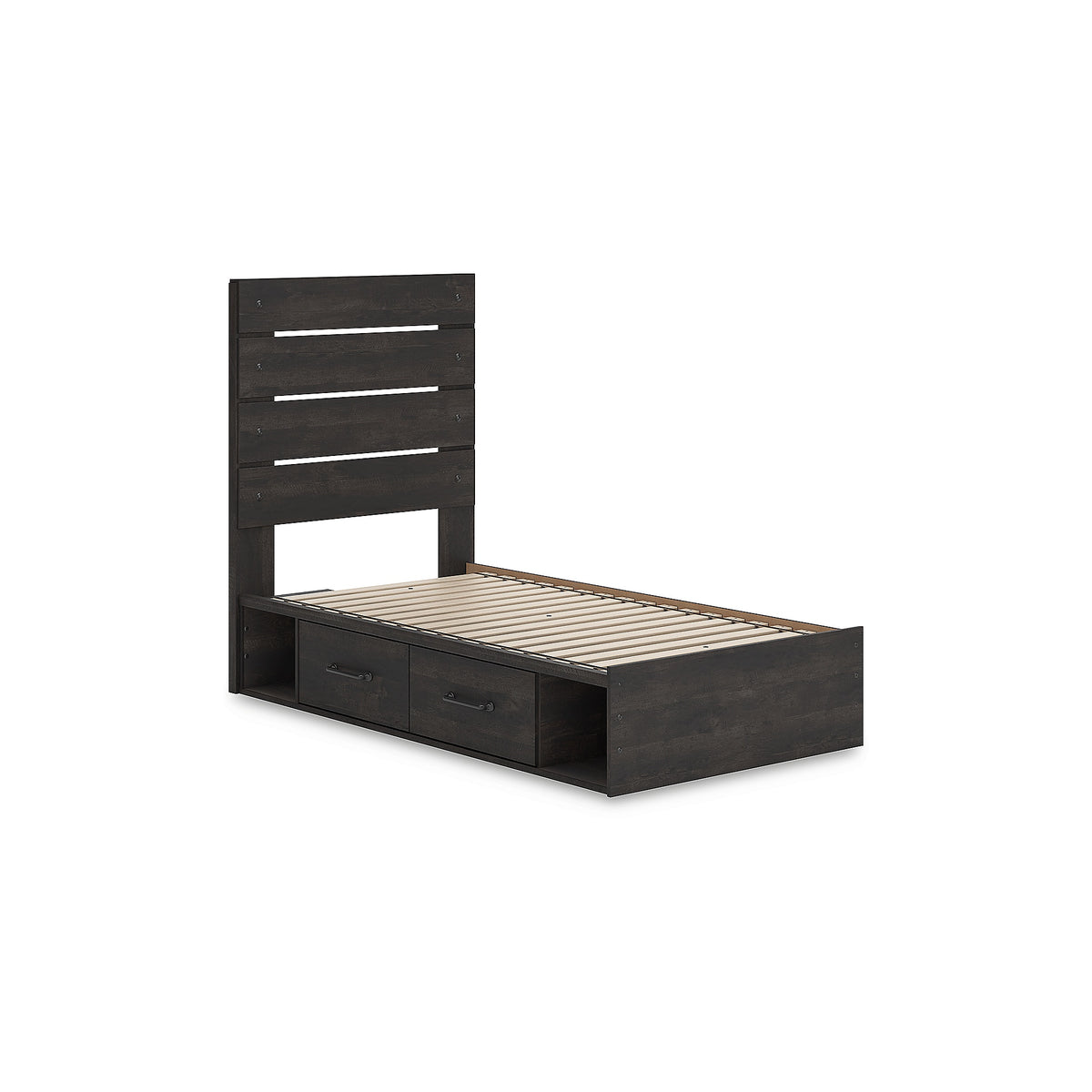Hollivern Twin Panel Bed with Storage (PCB2108-SI) - Image 3