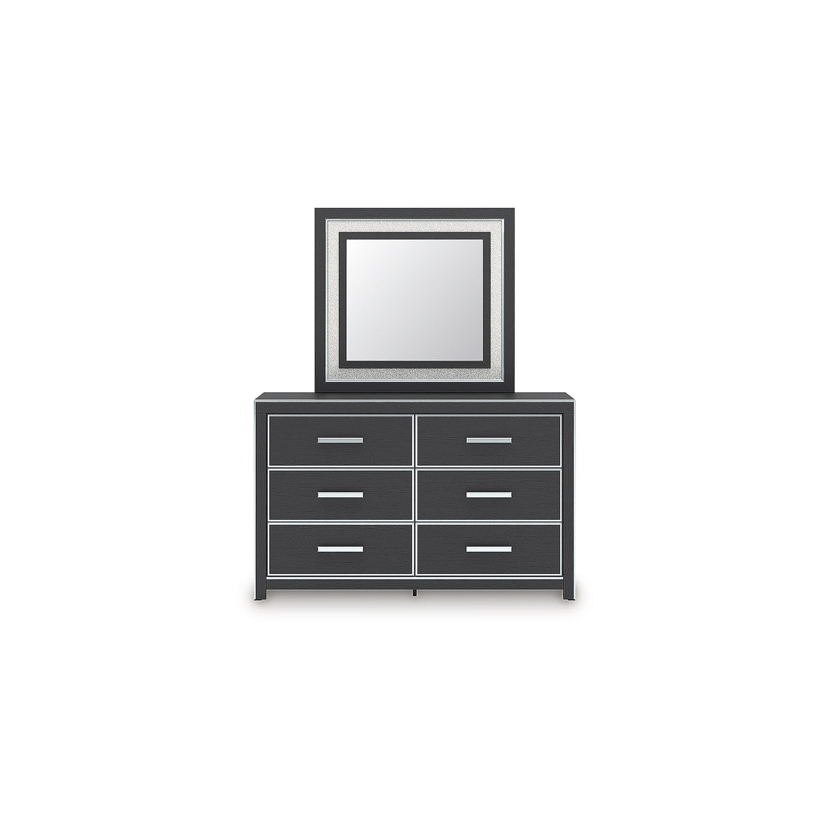 Zuraleus Queen Upholstered Bed, Dresser, Mirror and Nightstand (PCB3380-SI) - Image 2
