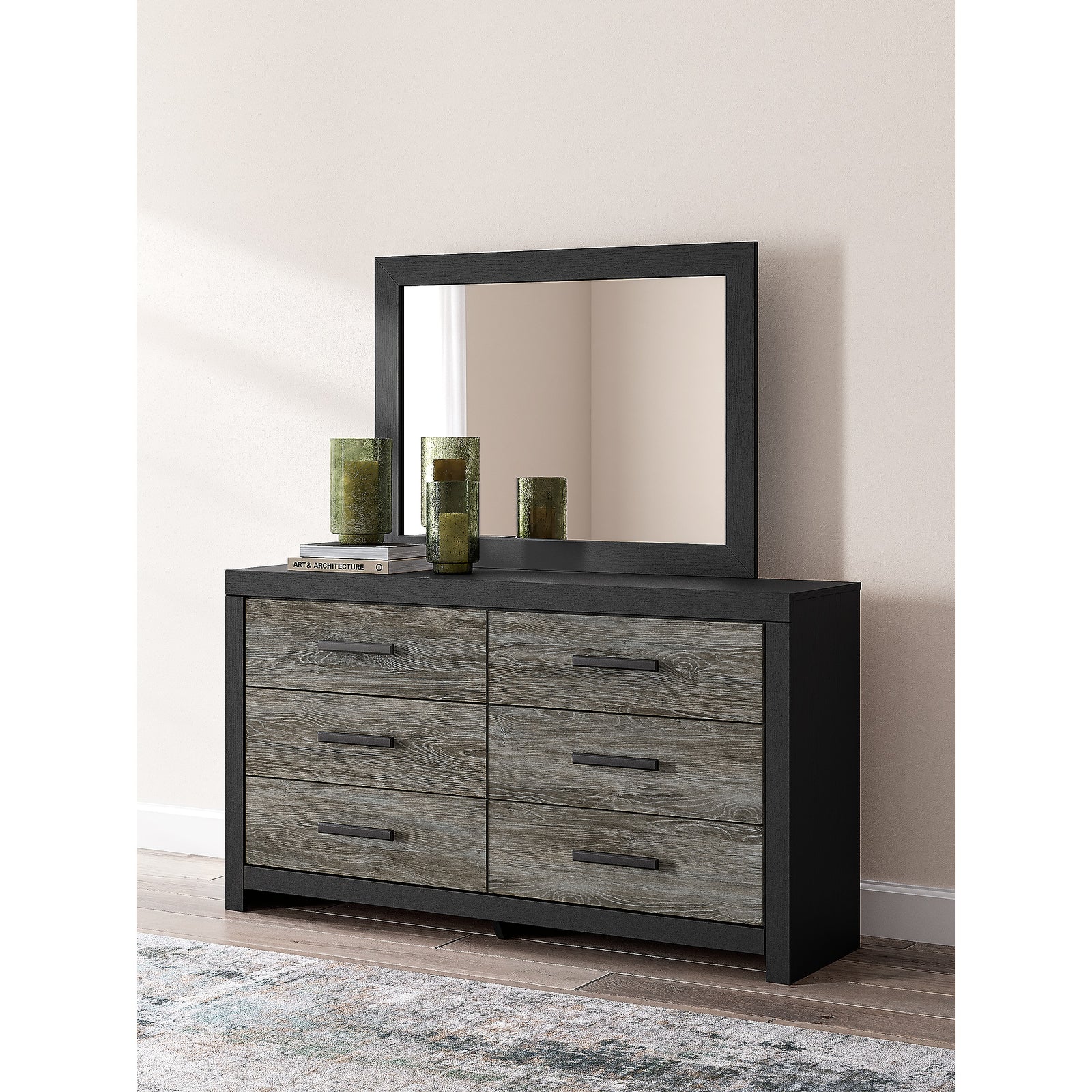 Broachmyn Full Panel Bed, Dresser and Mirror (PCB1118-SI) - Image 17