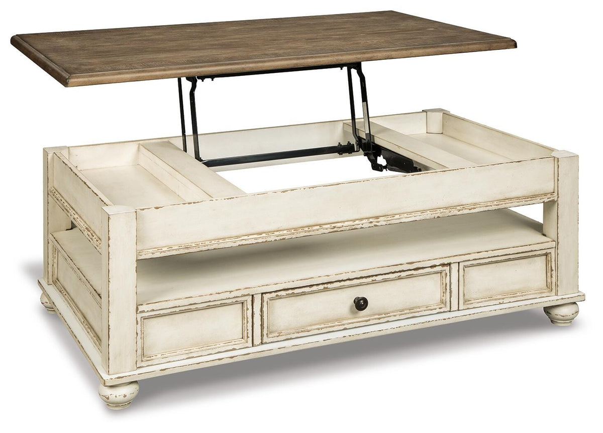 Realyn Coffee Table with Lift Top - White/Brown  (T523-SI) - Image 2