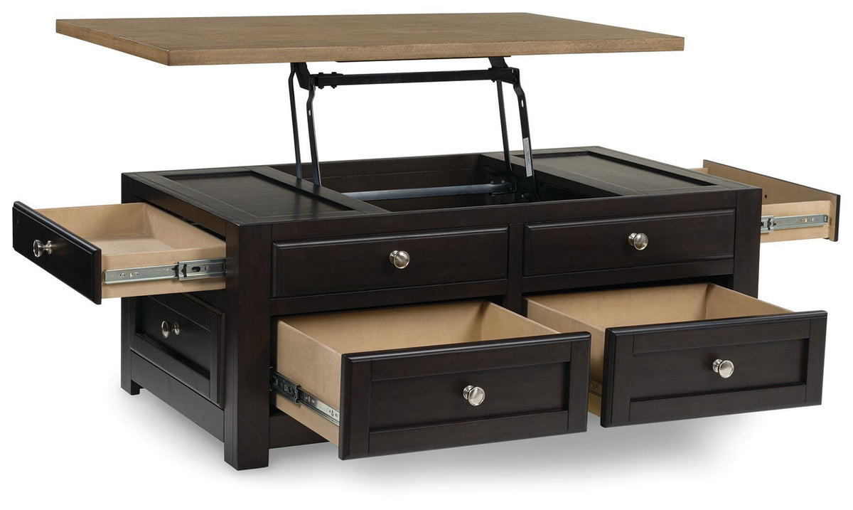Drazmine Lift-Top Coffee Table - Brown  (T734-SI) - Image 2