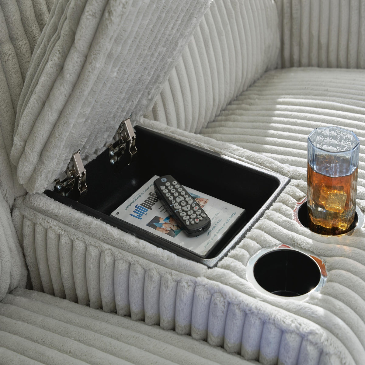 Carvara Power Reclining Loveseat with Console (PC64203-SI) - Image 17
