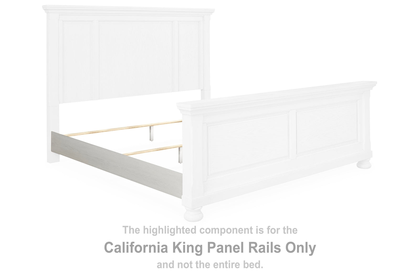 Robbinsdale Panel Rails - Antique White  (B742-SI) - Image 2