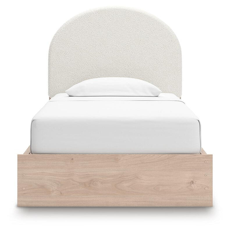 Arloster Twin Upholstered Panel Bed with Storage (PCB1566-SI) - Image 5