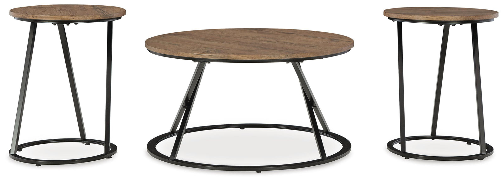 Cassbryn Table (Set of 3) - Brown/Black  (T152-SI) - Image 3