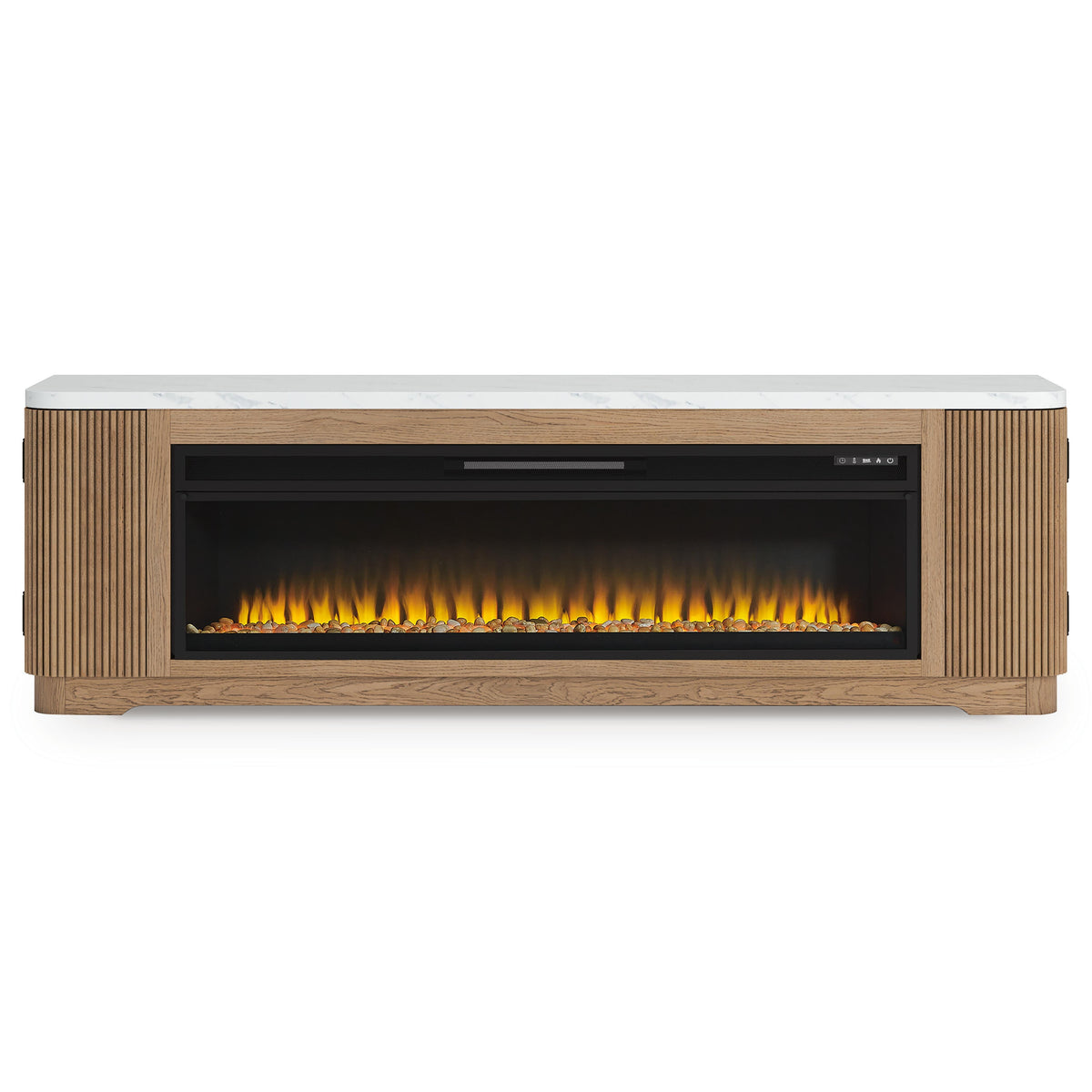 Camdill 80 TV Stand with Electric Fireplace (W808-SI) - Image 11