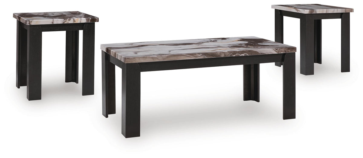 Jazmore Table (Set of 3) - Dark Brown  (T255-SI)